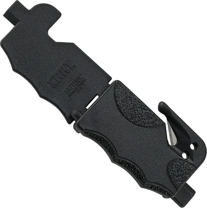 CRKT Exitool Emergency Multitool: Automotive Safety, Seat Belt Strap Cutter, Steel Window & Glass Breaker, Clips to Seat Belt 9031