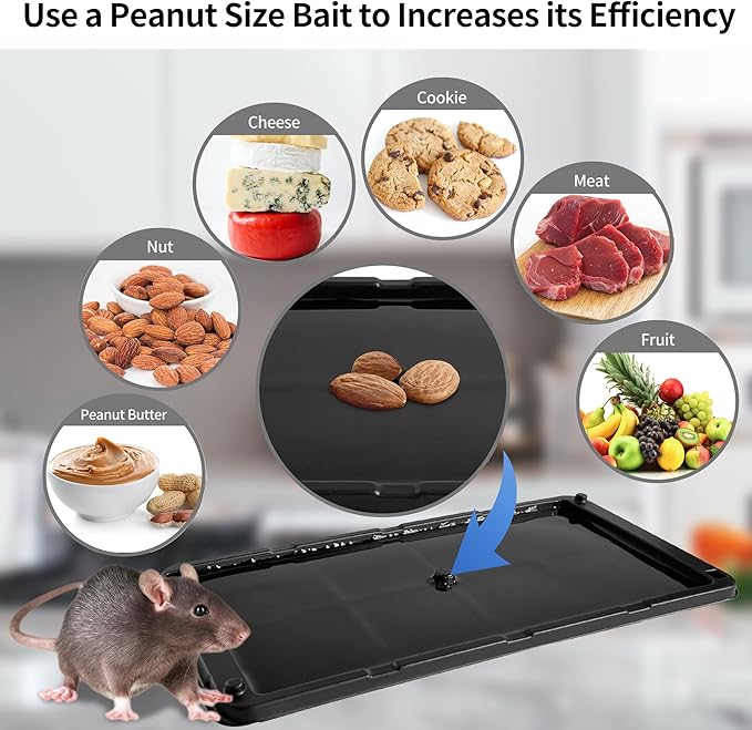 LULUCATCH Super Glue Traps 24 Pack for Mice & Snakes, Larger, Heavier Sticky Traps with Non-Toxic Glue. Sticky Mouse Traps Indoor, Easy to Set, Pet Safe Pest Control