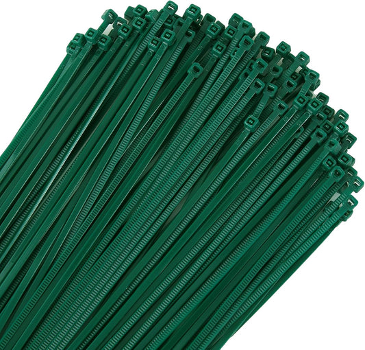 4 inch 3mm Dark Green Nylon Garden Cable Zip Ties Self Locking Cable Ties Twist Ties, Multi-Purpose