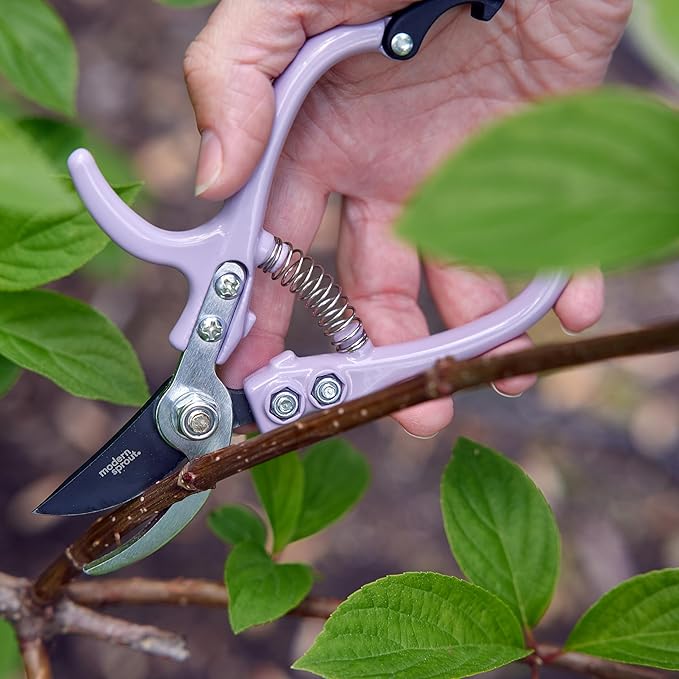 Modern Sprout Gardening Pruners, Lightweight, Durable, Green, One Size (Lavender)
