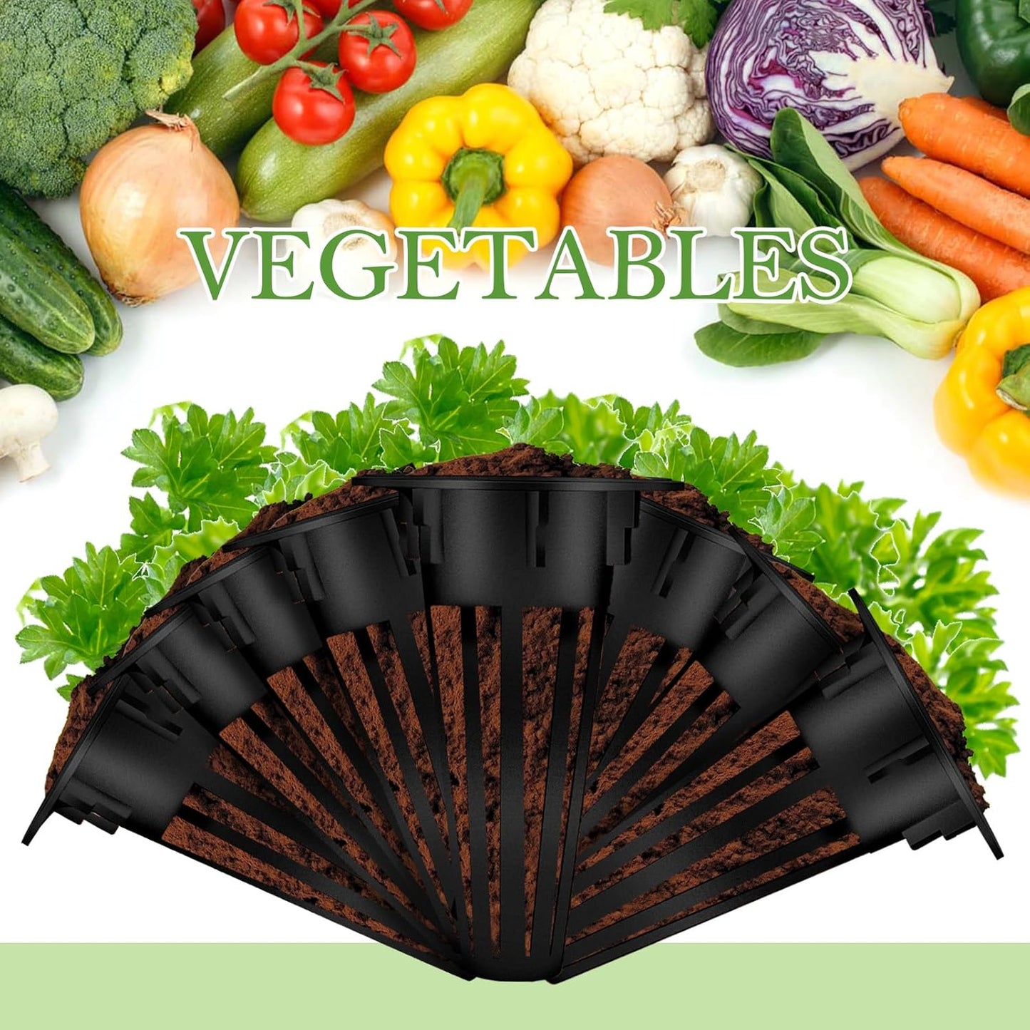 Cunhill 100 Pcs Hydroponic Growing Kit Include 50 Pcs Plant Replacement Basket Containers and 50 Pcs Seed Pot Label Compatible with Hydroponic Growing System(0.5 Inch,Black)