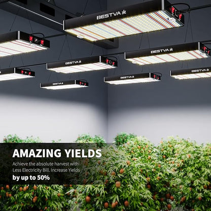 BESTVA DC1000 Led Grow Light with High Yield Diodes Full Spectrum LED Grow Lights for Indoor Plants Greenhouse Veg Bloom Light Hydroponic Grow Lamp