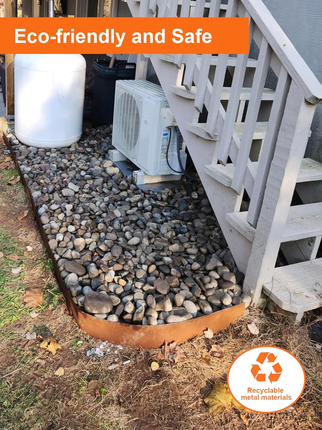 Vinci Landscape Edging Border, 40" L x 6" H 6Pack 20FT Total Rusted Corten Steel Garden Edging,Easy Installation,Sturdy Elegant Metal Lawn Broder for Flower Beds, Pathways, Paver Edges and Yard