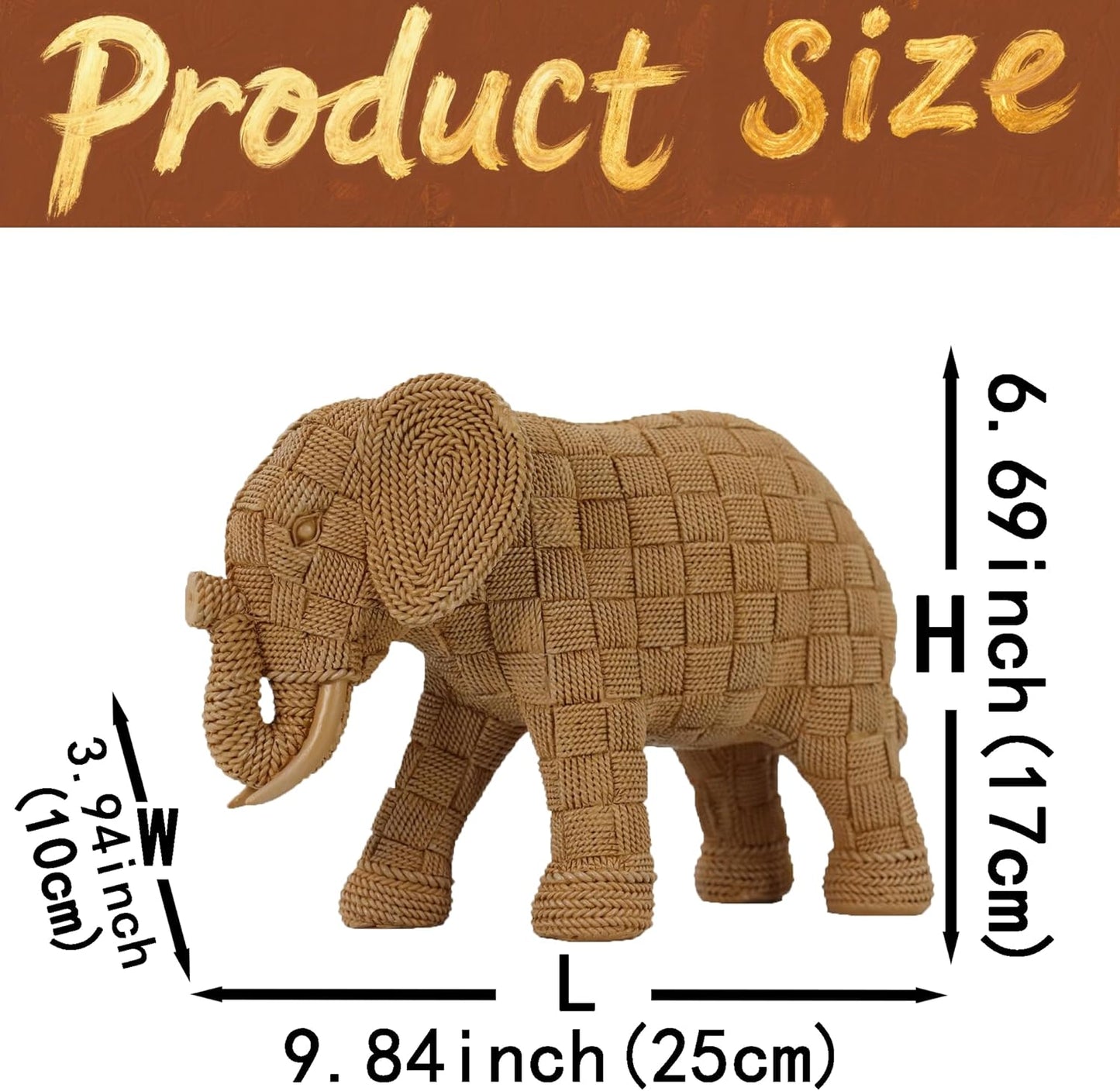 African Animal Elephant Statue Decor, Table Room Home Decoration, Modern Art Sculpture, Handmade Resin Animal Statue,Bohemian Decoration,Shelf Decoration