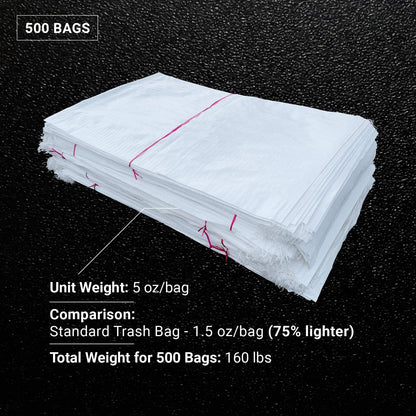 Sandbaggy Large Sandbags - Size: 31" x 45" - Thick Heavy Duty Contractor Bags, Heavy Duty Garbage Bags, Dumpster Bag, Construction Trash Bags, Contractor Bags 6 mil (500)