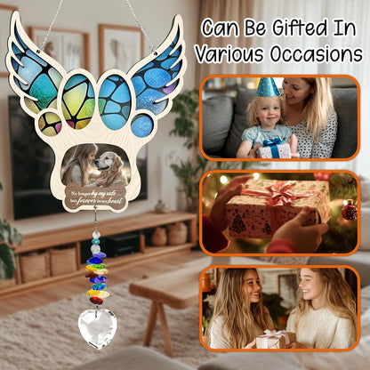Personalized Dog Memorial Suncatcher with Photo, Window Hanging Sympathy Gift for Loss of Pet, Remembrance Gifts for Dog Lovers, Pet Bereavement Keepsake