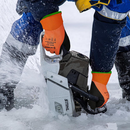 Schwer Waterproof Winter Work Gloves, ANSI A2 Cut Resistant Freezer Gloves for Outdoor Cold Weather Keep Hands Warm, Thermal Insulated Gloves for Shoveling Snow, Ice Fishing, Super Grip, XXL