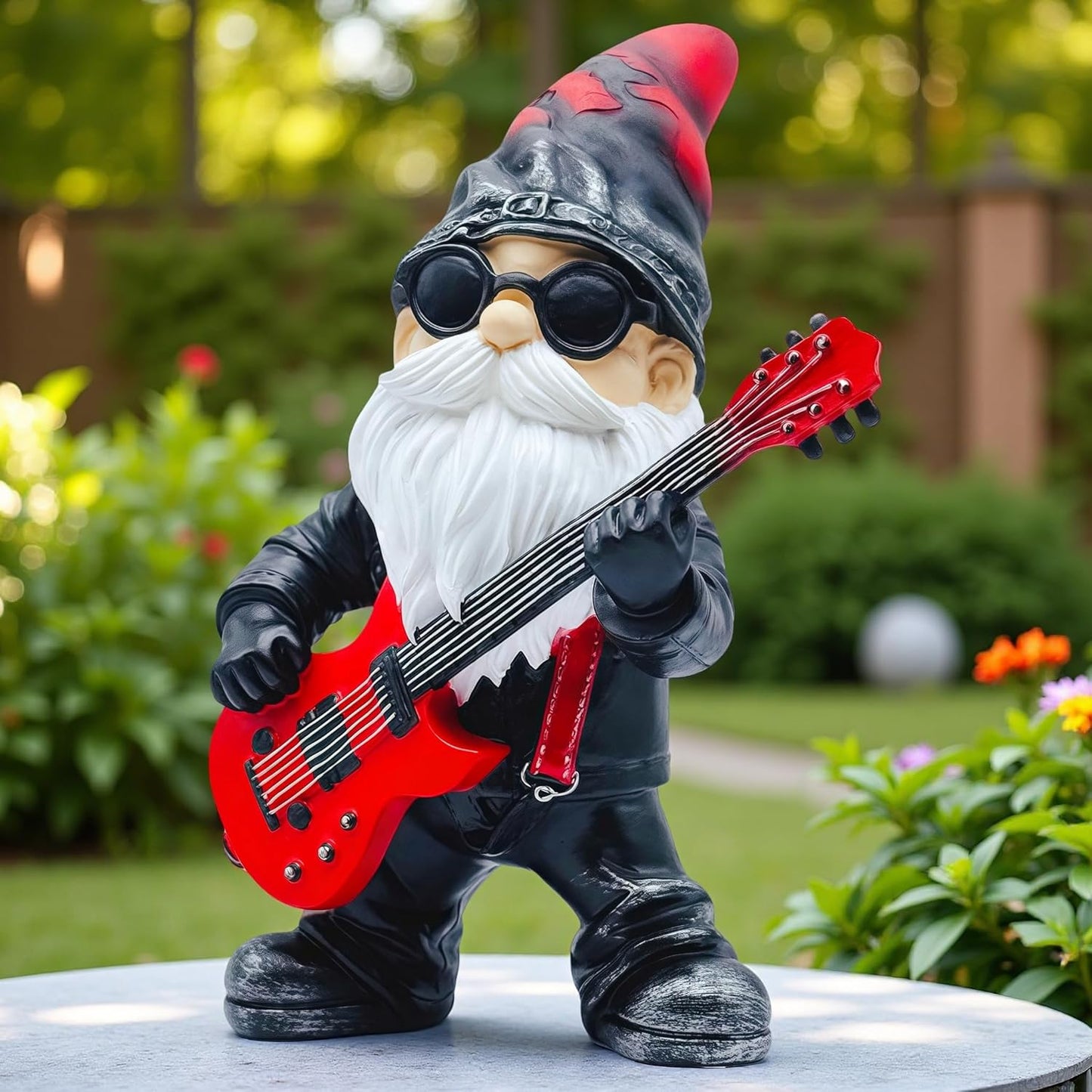 Funny Garden Gnomes Statues Yard Decorations Outdoor Garden Decor, 8” Hippie Gnomes Garden Statues, Patio, Lawn Ornament, Gardening Gifts for Women for Housewarming