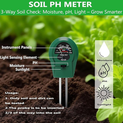 14 PCS Garden Tool Set with Soil Moisture Meter, Stainless Stell Heavy Duty Gardening Hand Tools with Wood Handle, Tote Bag, Repotting Mat, Gardening Tool Set Ideal Gift for Women and Men