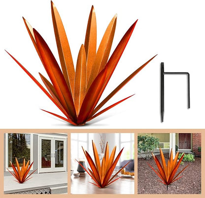 Homight Metal Tequila Country Sculpture DIY Tequila Plant Home Decor Country Tequila Garden Ornament Indooutdoor Statuette Patio Lawn Patio Stake Decoration Gift to The Garden