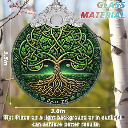 Christmas Tree of Life Stained Glass Ornament - Holiday Home Decor - Gift Exchange Present - The Tree of Wisdom