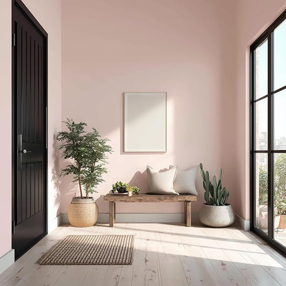 EVOLVE Paint & Primer: Environment-friendly, Low Sheen with One-coat Coverage for Interior & Exterior surfaces (Pale Pink, 5-Gallon)