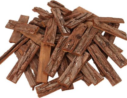 BYHER 4" Craft Sticks, 45Pcs Wooden Sticks for Crafts, Natural Wood Log Twigs for DIY Photo Props, School Projects, Card Making (Rustic)
