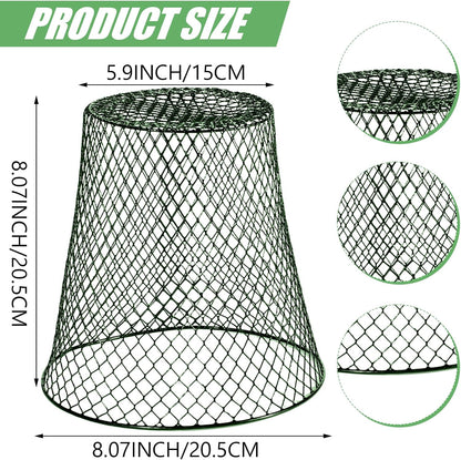 40 Pcs 8 inch Chicken Wire Plant Covers,Wire Garden Cloches Chicken Wire Cloche Plant Protector Metal Heavy Duty Garden Plant Cloche for Keeping Bunnies Chicken Squirrels Birds Other Out