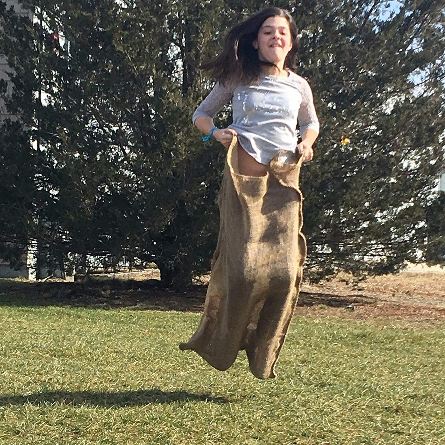 All Natural Reusable Jute Burlap Sacks 24" x 40" | Potato Sack Race Bags for Kids & Adults | Perfect Birthday Party Game | Biodegradable Food Storage | Shrub & Plant Frost Protection (Set of 4 Sacks)