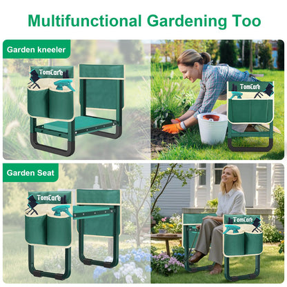 TomCare Garden Kneeler and Seat, 11.14" Kneeling Pad Sturdy Garden Bench