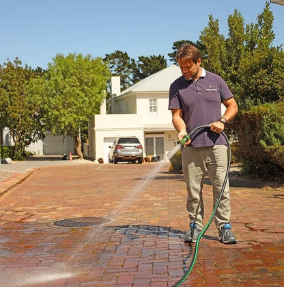 Hybrid Garden Hose 5/8 IN. x 50 FT, Heavy Duty, Lightweight, Flexible with Rotatable Grip Handle and Solid Brass Fittings