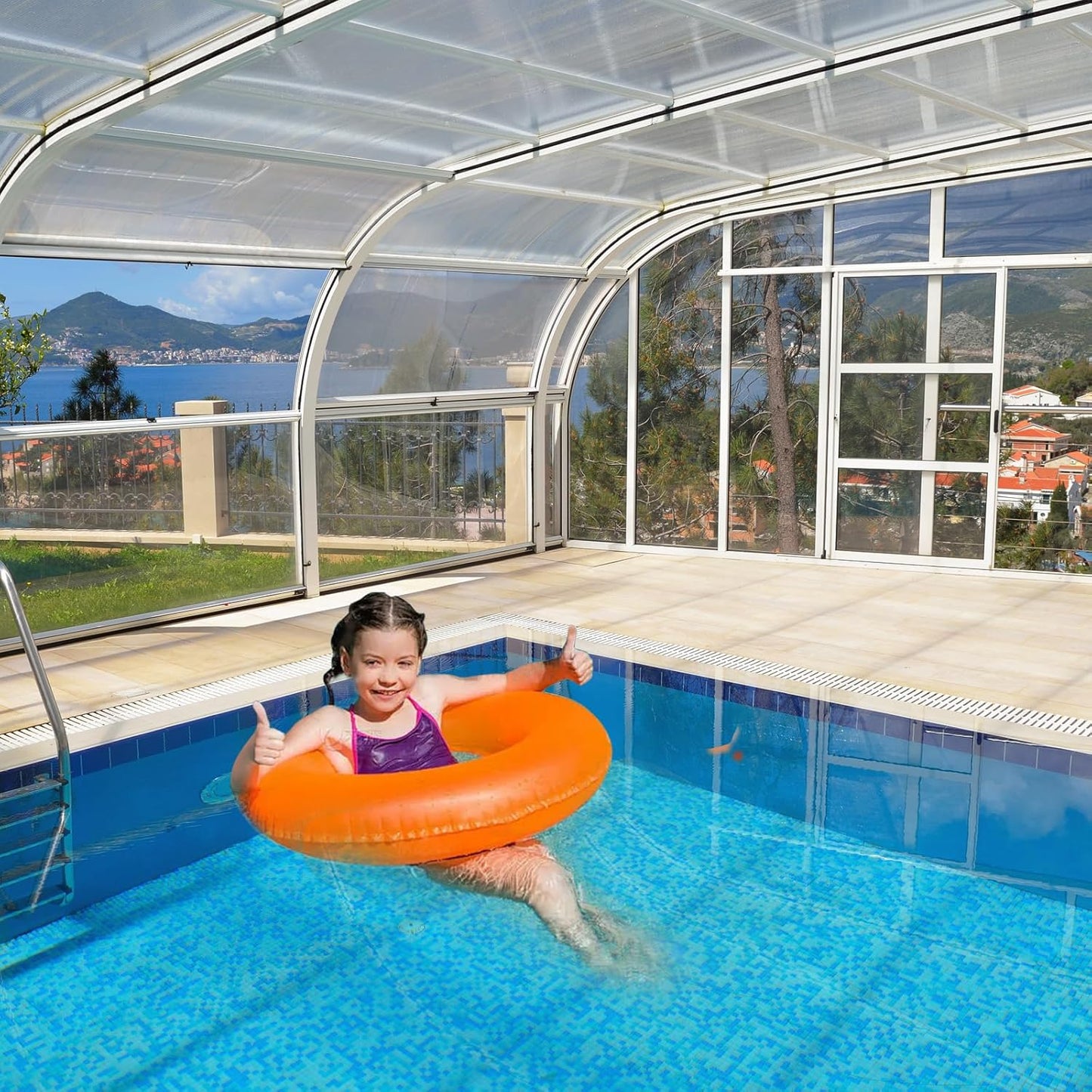 12 Pcs Polycarbonate Greenhouse Panels Polycarbonate Sheets Twin-Wall Roof Panels Waterproof UV Protected Clear Corrugated Plastic Roofing for Greenhouse, Outdoor, Plant Stand Roof(4' x 2' x 0.24'')