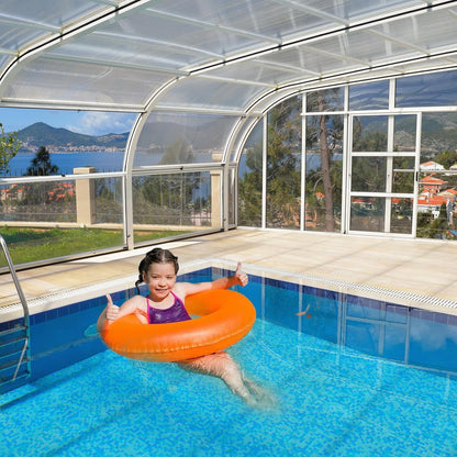 6 Pcs Polycarbonate Greenhouse Panels Polycarbonate Sheets Twin-Wall Roof Panels Waterproof UV Protected Clear Corrugated Plastic Roofing for Greenhouse Replacement(4' x 2' x 0.24'')