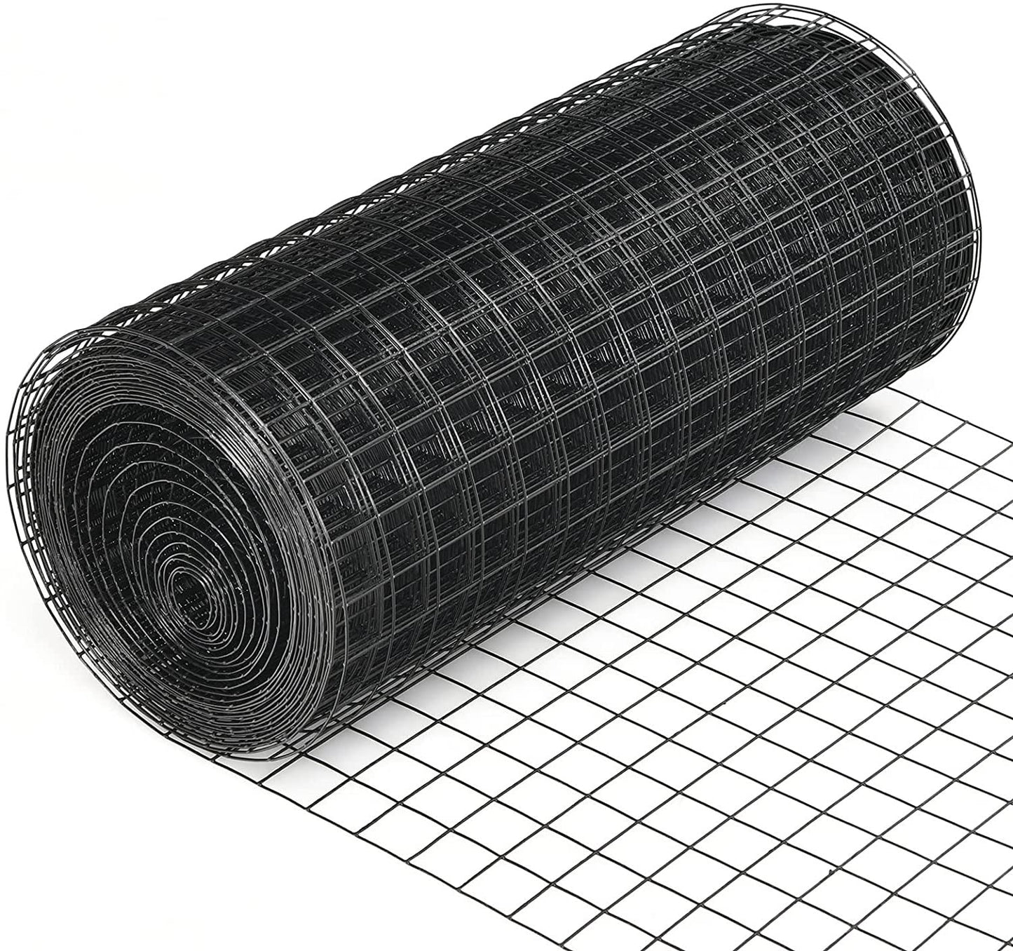 Fencer Wire 16 Gauge Hardware Cloth, Black Vinyl Coated Welded Wire Mesh, Chicken Coop Wire Fence, 1.5 inch x 1.5 inch Grid (2 ft. x 50 ft.)