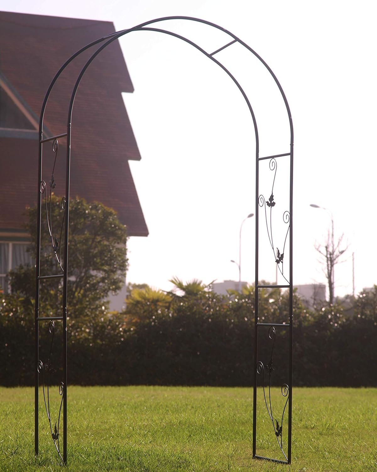 1. GO Steel Garden Arch, 7'5'' High x 3'7'' Wide, Garden Arbor for Various Climbing Plant, Outdoor Garden Lawn Backyard