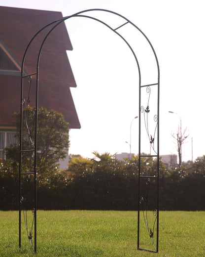 1. GO Steel Garden Arch, 7'5'' High x 3'7'' Wide, Garden Arbor for Various Climbing Plant, Outdoor Garden Lawn Backyard