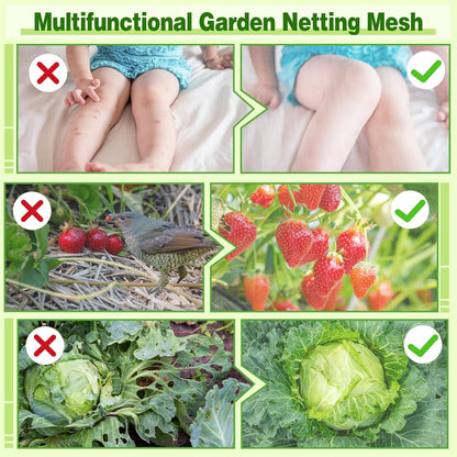 Stronger Garden Mesh Netting - 10 x 12 ft PPT Nano Bird Net Barrier, Mosquito Netting Screen for Outdoor Plants Vegetables Patios Balconies Terraces, Shading Rate 20% (White)
