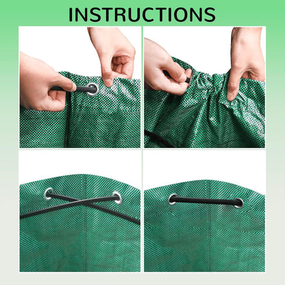 200L leaf Collector Bag, Shoulder Strap, and Drawstring – Reusable Yard Garden Bag for Leaves and Lawn Trash, Perfect for Leaf Removal, Yard Clean-Up (Without lid, 48 Gallon)
