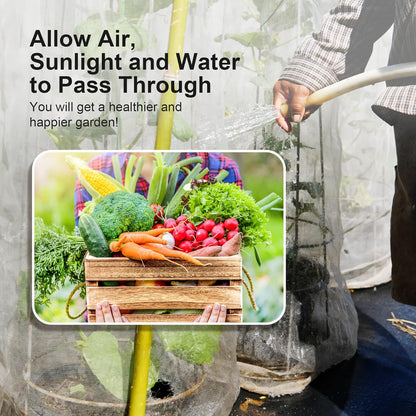 Garden Netting Pest Barrier: Ultra Fine 15'x20' Bug Netting for Garden Protection Row Cover Raised Bed Screen Mesh Greenhouse Mosquito Net, Protecting Tree Plants Vegetable Flowers Fruits