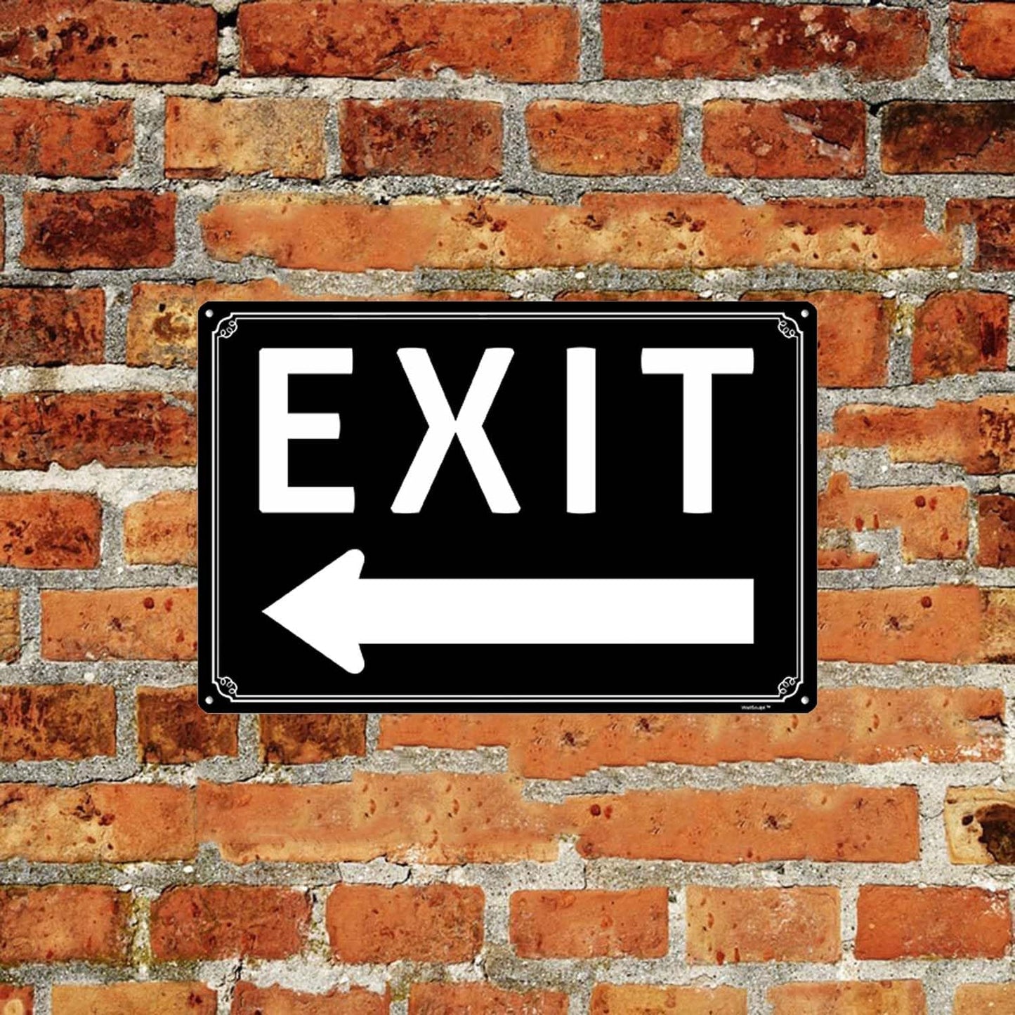 8x12"Exit Sign with Right Arrow - High-Intensity Aluminum Parking Lot Sign, Weatherproof & Fade-Resistant, Ideal for Outdoor & Indoor Use - Curbside Sign(horizontal version)