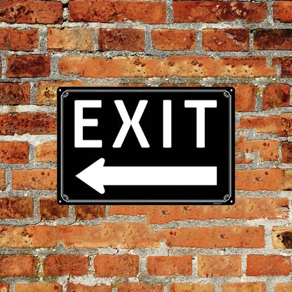8x12"Exit Sign with Right Arrow - High-Intensity Aluminum Parking Lot Sign, Weatherproof & Fade-Resistant, Ideal for Outdoor & Indoor Use - Curbside Sign(horizontal version)