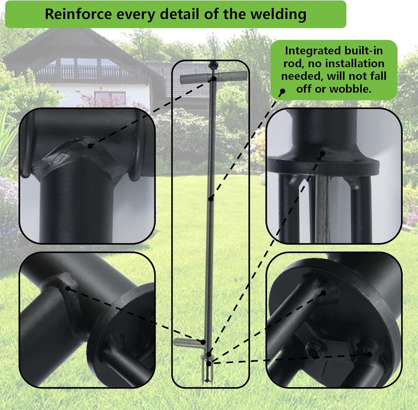 Stand Up Weed Puller Tool - Fully Welded,No Assembly Required,Even Stronger,Constructed from Thicker Stainless Steel,Garden Weeding Tool with Easy-Eject Mechanism for Keeping Your Hands Cean(Thicker)