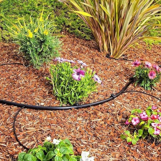 Drip Irrigation Line 1/4" Tubing Roll, 6" Emitter Spacing.52 GPH, Color Black (.170 ID x 240 OD) - Will Work from Gravity Feed (500' Foot Roll)