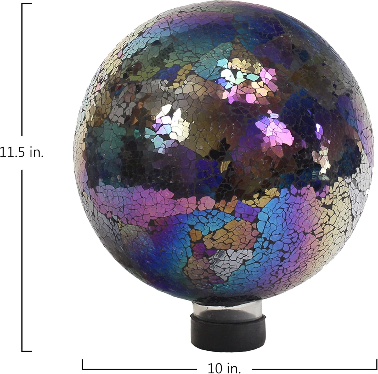 Echo Valley 8196 10-Inch Mosaic Glass Gazing Globe, Arco Iris
