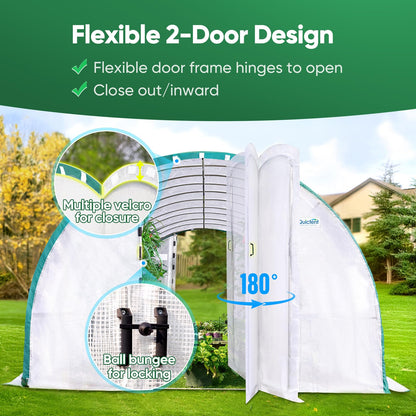 Quictent 25x10x6.6 FT Premium Greenhouse for Outdoors with 2 Door Frames