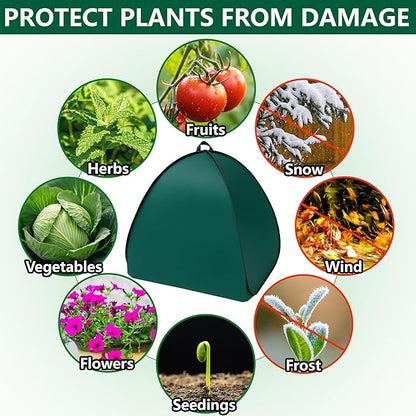 2 Pcs Pop Up Shrub Covers Frost Protection Tent, 22" x 22" x 22" Winter Plant Cover Freeze Protection, Warm Garden Plant Protector Tent for Protecting Outdoor Shrub Fruit Potted Plants from Snow & Ice