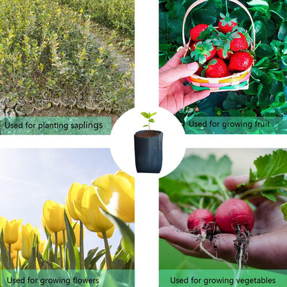 gardtree Plant Nursery Bags 5.5" * 6.3" 200PCS, Non-Woven Biodegradable Plant Grow Bags Fabric Seedling Starter for Vegetable Flower Fruit Saplings Tree, Home Garden Supply