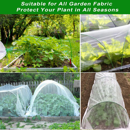 Garden Hoops for Raised Bed, 36 PCS Greenhouse Hoops 6 Sets of 8.5 FT Long Garden Arch Greenhouse Frame Rust-Free Fiberglass Garden Hoops for Row Cover Netting Shade Cloth