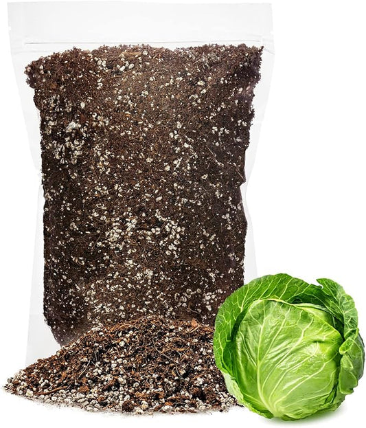 Premium Organic Potting Soil for Cabbage - (1 Quart Bag)