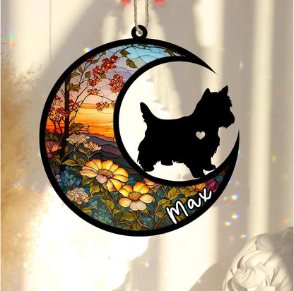Personalized Dog Memorial, Custom Name Westie Dog Christmas Ornament with Name, Custom Breeds, Pet Loss Light Catcher, Gifts for Lovers Loss of Pet Sympathy on Mothers Day Christmas