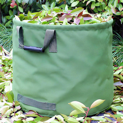 ELK 33-Gallon Non Self-Standing Multipurpose Garden Leaf Waste Bag - Durable Canvas for Yard Cleaning, Harvesting, and Storage - Heavy Duty with Rubber Handles and PVC Elastic Bone - 22" W x 18" H