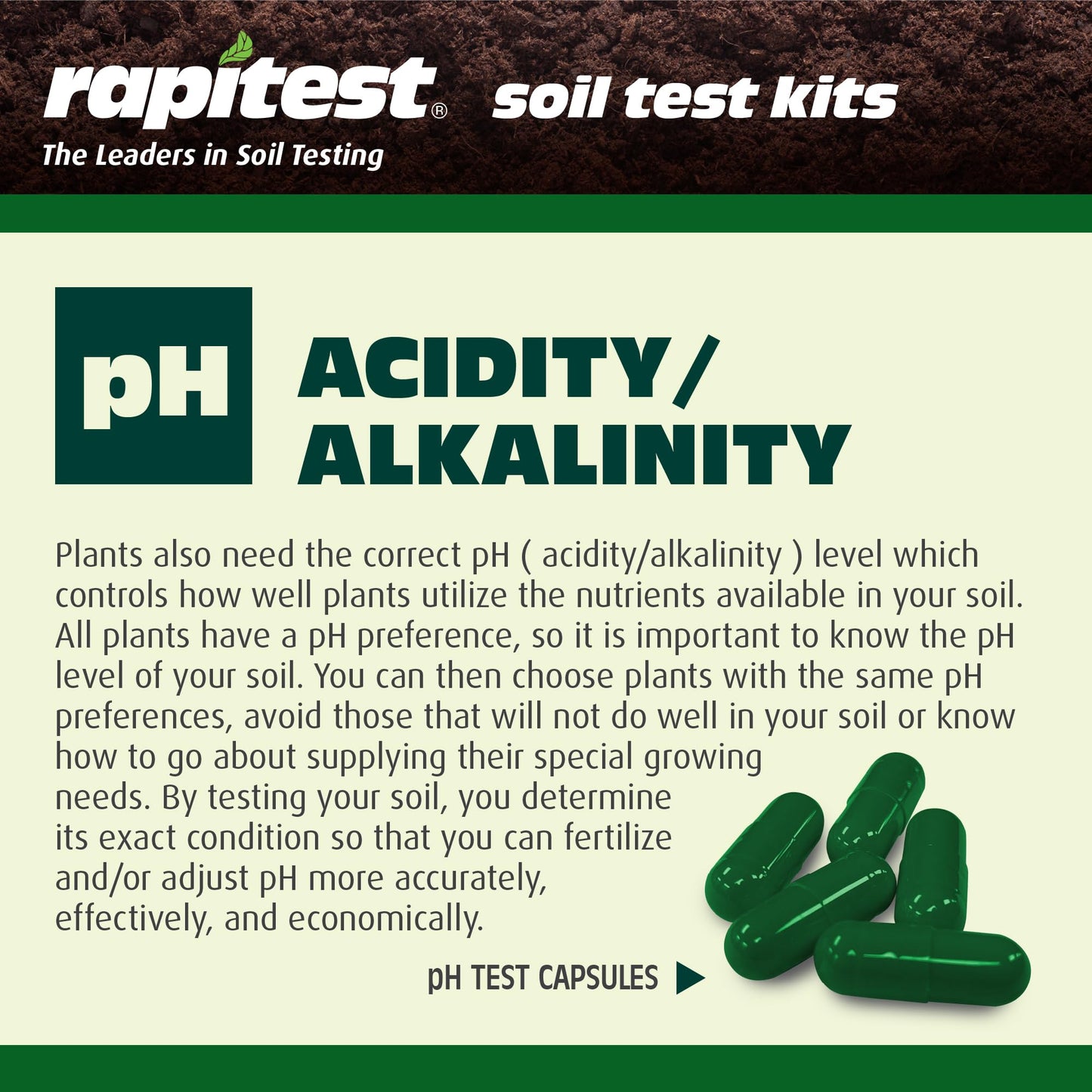Rapitest Soil Test Kit for Gardens, Vegetables, Flowers and Lawns. USA designed and assembled soil