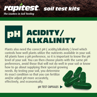 Rapitest Soil Test Kit for Gardens, Vegetables, Flowers and Lawns. USA designed and assembled soil