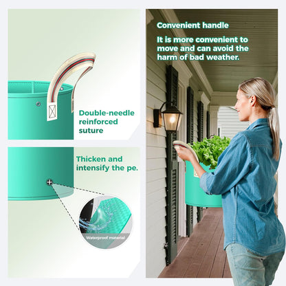 7 Pcs 10 Gallon Potato Grow Bag, PE Garden pots Plant Grow Bag with Branch-Binding Holes and Drain holefor for Vegetables, Strawberries, Flowers