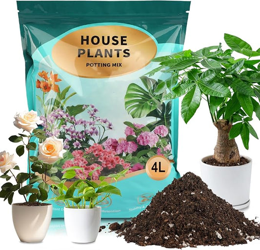 Potting Soil Mix for Indoor Plants 2qt, Organic Houseplant Soil Well Draining Dirt Ready to Use, Fit for House Plant Like Pothos, Philodendron, Monstera, African Violet
