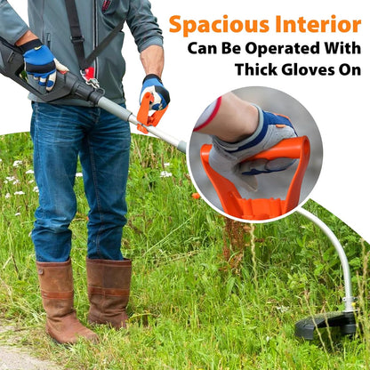 Labor-Saving Handle Tool for Lawn Leveling Rake Ergonomic Back-Saving Attachment for Garden Tools Universal Weed Eater Handle Replacement for Snow Shovels, Rakes, Lawn Trimmers, Orange