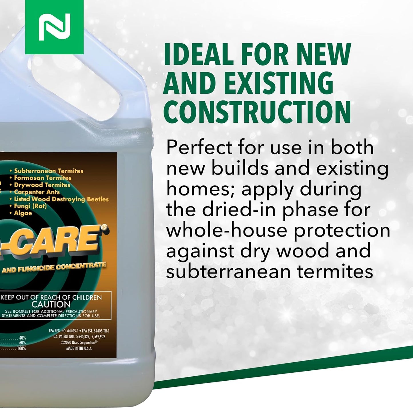 Bora-Care Termiticide Insecticide and Fungicide Concentrate, Wood Treatment for Termite and Beetle Prevention, 1 Gallon