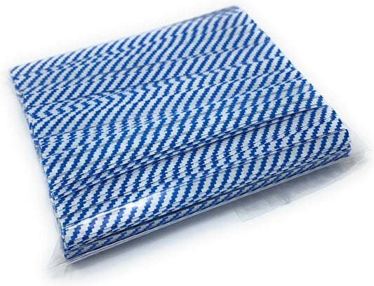 4" Length Twist Ties, 500 Blue White Plastic Coated, No Rip, Paper Ties Cello General Use, Party