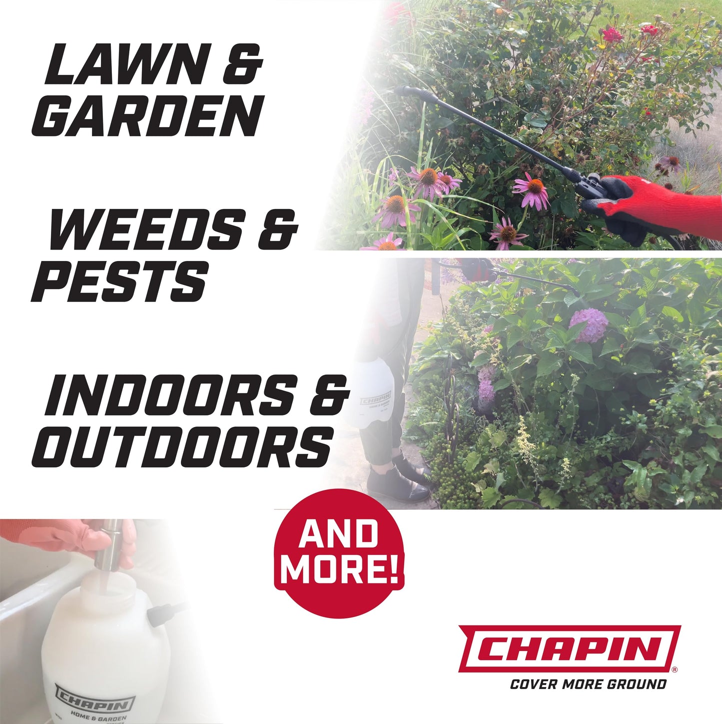 Chapin 1-Gallon Pump Sprayer, Anti-Clog for Consistent Spray