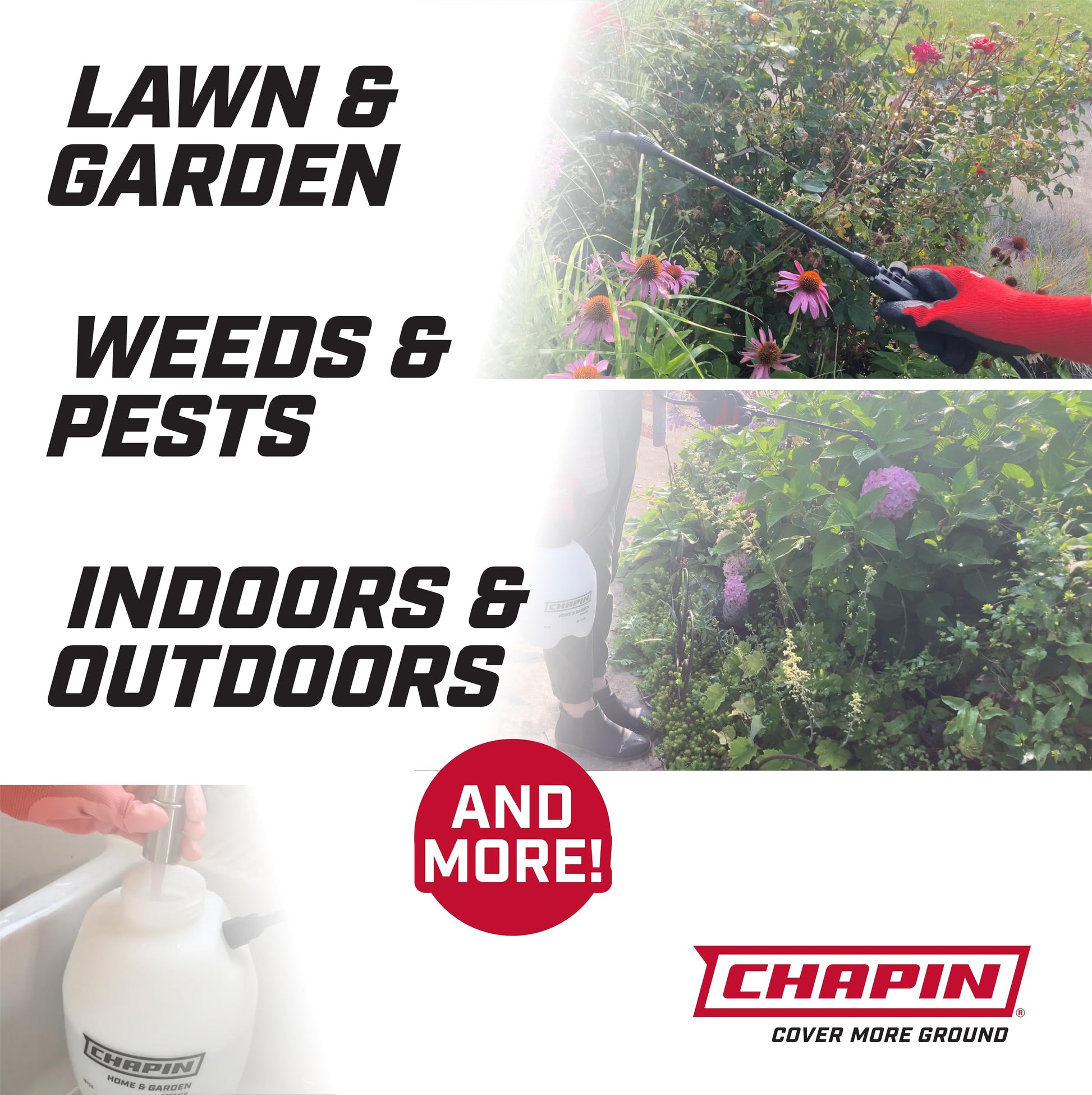 Chapin 1-Gallon Pump Sprayer, Anti-Clog for Consistent Spray